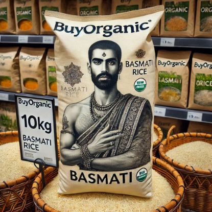 Picture of Basmati Rice 10kg - Premium BuyOrganic | Fragrant, Long-Grain & Gluten-Free