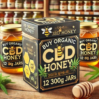 Afbeeldingen van Organic CBD Honey Box 12 x 300g