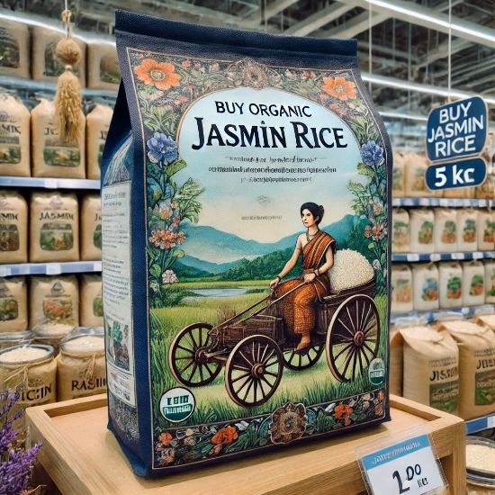 Bild von Fragrant Jasmine Rice 5kg - Premium BuyOrganic
