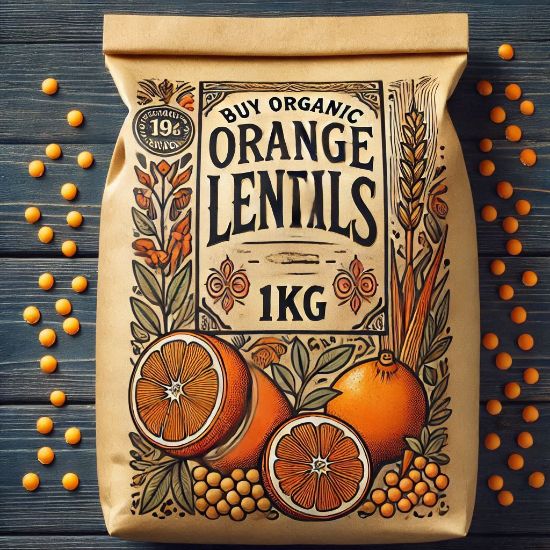 Organic Yellow/Orange Lentils (Masoor Dal) 1kg from BuyOrganic.co.za